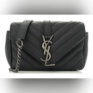 Saint Laurent Lambskin Chevron Baby Chain Bag YSL